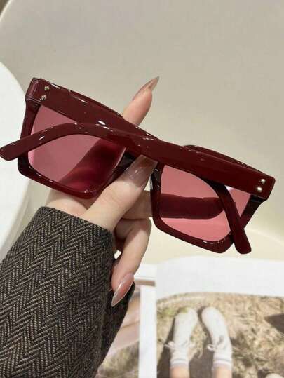 1 Paio di Occhiali alla Moda e Affascinanti per Donne che Possono Stimolare il Rilascio di Dopamina, Occhiali Multifunzionali con Montatura Quadrata, Accessorio di Stile per Gite in Spiaggia