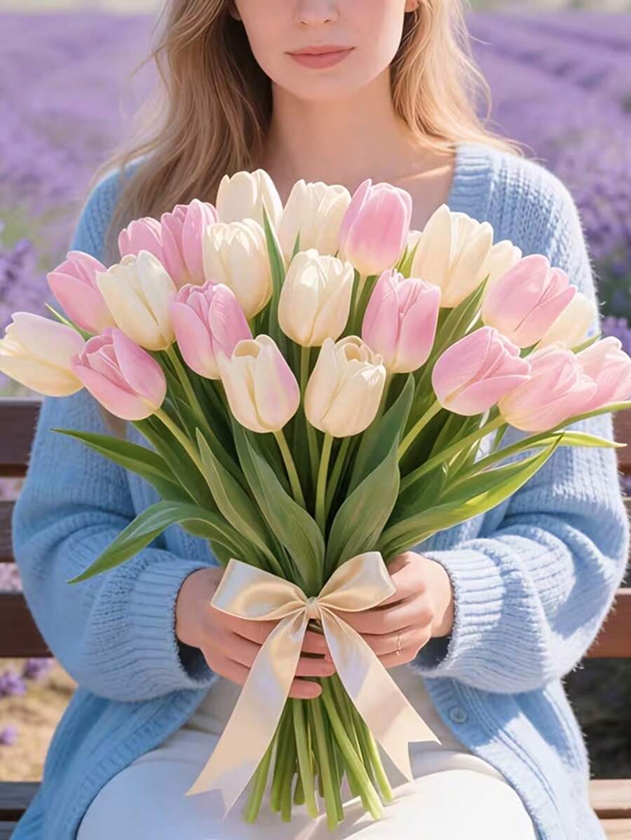 Hoa Tulip sống động như thật - Có nhiều màu sắc, thích hợp trang trí phòng khách và bàn ăn. Chống tia UV, phong cách trang trí Bắc Âu, hoàn hảo cho lễ kỷ niệm, trang trí tiệc. Hoa nhân tạo sống động như thật, thích hợp làm quà tặng Ngày của Mẹ, Ngày Valentine, quà tặng nhỏ, trang trí bàn làm việc, đám cưới, tiệc tùng, bó hoa tự làm, trang trí nhà cửa, hoa nhựa, đồ trang trí, Lễ Phục Sinh, vòng hoa Ngày Valentine, bó hoa cưới, trang trí phòng học, đồ dùng học tập