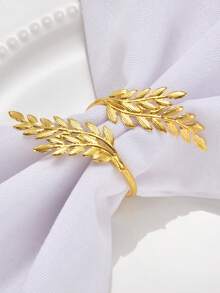 6/12个装麦穗餐巾环，丰收节麦穗造型餐巾环，适用于节日庆典、餐厅、婚礼派对等场合 - 彩色 - 查看 4