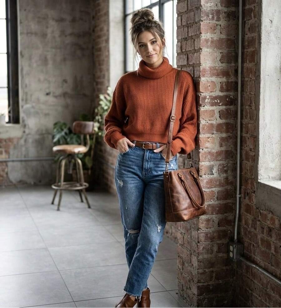 JQN Fashion Cropped Long Sleeve Modal Blouse - Red Violet - View 1