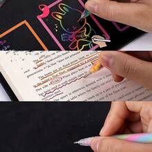 18pcs Fluorescent Glitter Colorful Pen Set | Vibrant Mixed Colors, Perfect For Journaling, Greeting Cards, Crafts, Photo Albums, Drawing, Note-Taking And Artistic Creation | Easter | Mother's Day | Office And School | Wedding And Gifts - Sets - View 9