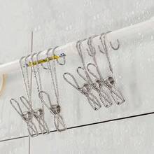 10个不锈钢长尾夹钩，多用途夹子，防风毛巾架，适用于厨房、浴室、阳台 - 掛夾 - 查看 4