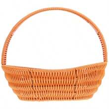 NUOBESTY Cesta tejida en forma de barco con asa cesta de flores tejida a mano para picnic frutas almacenamiento decoraciones para uso doméstico - como en la foto - Ver 1