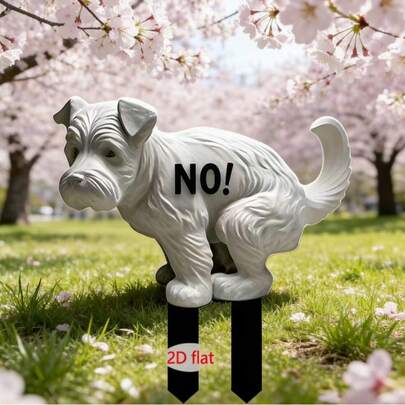 2D Flat Printed Garden Potted Plant Decor Stakes, Holiday Atmosphere Decoration