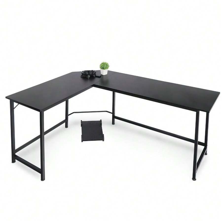 L-Shaped 66and#034;Computer Desk Corner Gaming Desk PC Laptop Study Table Workstation - như hình ảnh - Xem 1