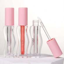 2.5ML Pink Lip Gloss Tube, Unique Wave-Shaped Lip Gloss Container, Small Capacity Lip Gloss - View 1