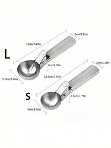 1pc Stainless Steel Multi-Function Ice Cream Scoop, Can Be Used As Ice Cream Spoon, Fruit Spoon, Multi-Purpose Ice Cream Scoop, Fruit Ice Cream Spoon - Multicolor - View 6