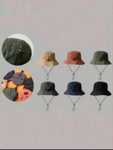 1顶女士防水速干可折叠轻便渔夫帽，男女通用户外徒步露营可折叠防晒帽，夏季沙滩 - A - 查看 2