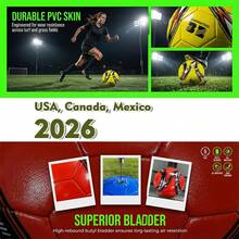 2026 Professional Training Soccer Ball, PVC Material, Precision Machine Stitched, High Cost-Performance Durable Adult Soccer Ball, US/Canada/Mexico - Yellow - View 8