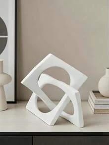 Escultura geométrica moderna, adorno dorado, adecuado para estanterías doradas, esculturas y decoraciones de escritorio geométricas, accesorios de decoración del hogar dorados y piezas decorativas cúbicas - Múltiples estilos - Ver 4