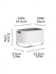 Tableware Soap Dispenser And Sponge Stand, Sink Soap Pump Dispenser, Liquid Soap Dispenser, Kitchen Detergent Press Box, Suitable For Kitchen, Bathroom And Sink (Black, White) - T577 Press-type Soap Dispenser - View 3