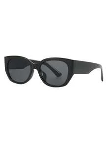 1 Pair Women's Black Frame Thick Rim Fashion Glasses, Suitable For Daily Wear, Beach, Music Festivals - Black - View 2
