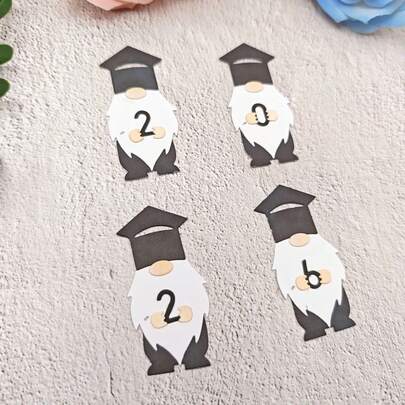1 pieza Corte de troquel de hada de temporada de graduación, corte de troquel en relieve de gorra de graduación, adecuado para decoración de vacaciones, manualidades de scrapbooking, elaboración de tarjetas hechas a mano, scrapbooking elegante, bodas, cumpleaños, San Valentín, Pascua, aplicable para manualidades de scrapbooking, invitaciones, regalos