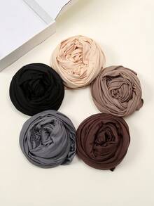 7pcs (5 Headbands + 2 Scarf Clips) Fashion Women Scarf Set, Headband & Scarf Gift Set - Multicolor - View 11