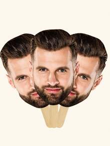 Mask Sticks, Singles Party, Customized Big Head Sticks, Birthday Party Big Head Sticks, Groomsman Gifts - Multicolor - View 4