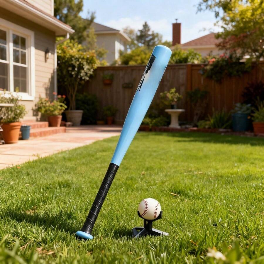 Blue Youth T‑Ball Bat 24 Inch (-12), Lightweight Baseball Bat For  5‑7 Years Old, Beginner Training Equipment - Blue - View 1