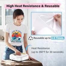 TECKWRAP - Máscara de transferencia de calor para papel de transferencia de calor para camisetas 15 unidades película de 8.3 x 11.7 pulgadas cinta transparente para transferencia de calor para - Mscara de transferencia de calor - Ver 3