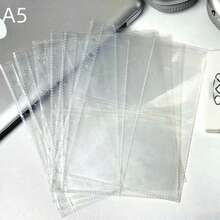 10张A5/A6/A7/A8尺寸透明哑光活页内页，贴纸簿，贴纸底纸，集邮簿，文化邮票页，印泥补充页，3D贴纸簿贴纸板，采用优质PP材质，适用于偶像照片卡、明信片、集换式卡、照片、学生证、身份证、办公用品、手账本等。 - 內頁 - 查看 10