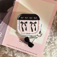 蝴蝶印花耳机套，樱桃吊坠耳机保护套，IMD耳机保护壳，适用于 1/2/3/4/Pro - 黑色 - 查看 11