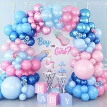 Party Supplies, 125 Sets Of Balloon Arches (5-Inch, 10-Inch, 18-Inch), In Blue, Pink, And Latex Balloons, Suitable For Weddings, Birthdays, Babyshowers, Gender Reveal Parties, Easter, Gift Party Decorations, And Family Room Decor. - View 6