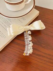 Randomly 2 Sets Of Telephone Line-Shaped Hair Clips And Hair Buns With Bows, Bubble Braid Hair Weaving Tools, Twisted Braid Hair Bands, And Ponytail Hair Weaving Styles Are Provided. - Multicolor - View 4