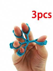 3pcs/4pcs/ 7pcs/ Flower-Shaped Finger Training Device, Silicone Finger Tensioner, Five-Finger Tension Ring Finger Training Device - Multicolor - View 18