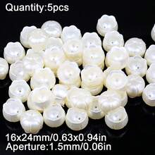 14/18/24mm Acrylic Beige Lily Flower Beads, Hole Beads For Jewelry DIY Handmade Necklace Bracelet Craft Supplies - DIY - View 7