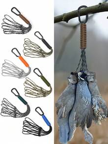 6-Call Duck Carry Lanyard, Portable Neck Strap For Hanging Small Goose/Predator/Waterfowl Game/Poultry/Bird/Duck Call, Lightweight Decoy Tether With Adjustable Loops, Durable Braided Ring And Heavy Duty Buckle - Multicolor - View 3