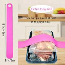 1pc Silicone Thawing Tray, Meat/Seafood/Steak Defrosting Tool With Strong Suction Cup, Prevents Floating, Silicone Defrosting Pad - Multicolor - View 7