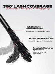 COLORKEY Lengthening & Curling Mascara, Long-Lasting & Smudge-Proof, Defines & Curls Lashes Without Clumping, Ideal For Women & Girls In Spring/Summer, Suitable For Latte, Y2K, 90s, Cool Girl Makeup, Eye Makeup, Bridal Makeup, Birthday Gift, Vacation - Đỏ - Xem 5