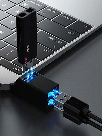 Hub USB de 3 puertos - Adaptador USB múltiple 3 en 1 con interruptores de encendido/apagado, 1 puerto USB 3.0 y 2 puertos USB 2.0, hub USB-A y USB-C para computadora, portátil, Surface Pro, teléfono inteligente OTG, unidad flash, impresora y dispositivos de juego