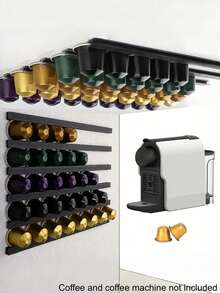 6 piezas Estante de almacenamiento de cápsulas de café, adecuado para cualquier soporte de cápsulas de café y organizador de cocina (No se incluyen el café y la máquina de café que se muestran en la imagen) - Multicolor - Ver 7
