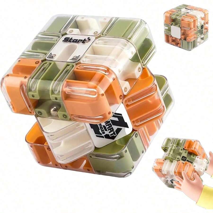 Universal 3D Maze Cube Puzzle, 3D Maze Puzzle Cube, Educational Toy, 3D Maze Ball, 3D Cube Maze Ball Puzzle - Nhiều màu - Xem 1