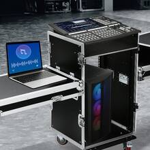 16U DJ Rack/Road ATA Case With 2U Drawer| Premium Aluminum Construction, Black, Ideal For Studios, Home Theatres, KTVs, And Wedding Parties For Storing Audio And Video Devices Like Amplifiers, Mixers, Microphones, Sequencers, Jukeboxes - Black - View 5