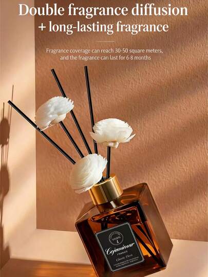 1 Pc 100ml Increased Capacity Five Fire Rattan Aromatherapy Essential Oil, Multiple Popular Fragrances, Hotel Same Fragrance, High-End Decorative Fragrance Ornament,Room Decoration Supplies, Living Room Decoration, Friend Gifts, Gifts For Female Friends