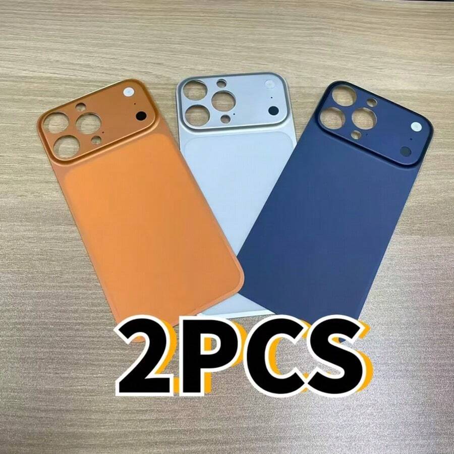 2pcs Apple 13/14/15/16 Pro/Pro Max To 17 Pro/17 Pro Max Conversion Backplate, Fingerprint-Resistant Anti-Scratch Naked Feel, Interesting Magic Phone Backplate Protective Film