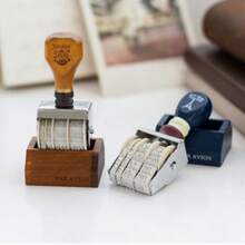 Sản phẩm mới bán chạy [Dấu ngày] Con dấu lăn, hiệu ứng tem bưu chính cổ điển, có thể điều chỉnh năm/tháng/ngày, dùng để lên kế hoạch. - A - Xem 6