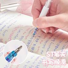 16pcs High-Looking Press-Type Erasable Gel Pen, Cute Button Design, Quick-Drying Signature Pen For Students, Exam & Study Use - Sets - View 3