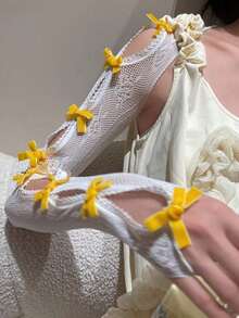 1pc Pink Lace Shawl With Bow Knot And Sleeves Suitable Parties And Weddings Valentine's Day - 粉色 - 查看 8