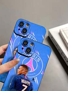 Mbappé París fondo azul tema de fútbolfunda de teléfono Fundas compatibles con ,Apple,VIVO,OPPO,,, y Honor.Fabricadas en silicona TPU,ofrecen protección contra golpes y caídas. - Negro - Ver 8