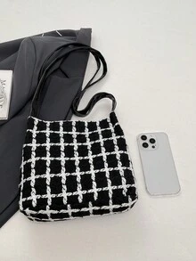 The 2026 New Model Of The Casual Minimalist Style, With A Sophisticated And Fashionable Look, Classic And Versatile Women's Shoulder Bag - Black - View 11