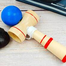 1pc Classic Wooden Sword Yo-Yo Toy, Traditional Handmade Balancing Skill Game Toy, Helps Improve Hand-Eye Coordination, Attention And Motor Skills, Suitable For Children, Teens And Adults Interactive Games, Great For Birthday Gifts, Classroom Rewards, Carnival Prizes, Party Favors, Christmas, Halloween, Easter, Thanksgiving Gifts, Stocking Stuffers - Multicolor - View 4