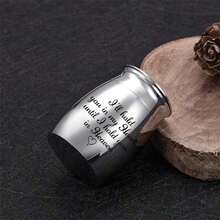 Small Cremation Urn, Used To Store Human Or Pet Ashes, 1.57inch Mini Cremation Urn, Aluminum Alloy Memorial Urn - I Will Keep You In My Heart Until I See You In Heaven. - Blue - View 6