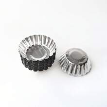 200pcs Chrysanthemum Cups, Round Aluminum Foil Bowls, Chrysanthemum Cup Baking Desserts, Snack Mold - View 6