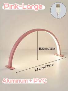 1pc-Crescent-Shaped Countertop LED Nail Lamp With Push-Button Switch, Suitable For Personal Manicures, Dressing Tables, Crafting, Desks, Bedside Tables. Ideal Graduation, Birthday Or Festive Gift. Available In Pink/White/Black. - one-size - View 15