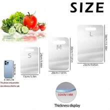 1pc Durable Stainless Steel Cutting Board, Double-Sided Chopping Board - Non-Slip Base, Easy To Clean With Handle - Corrosion-Resistant Stainless Steel Material, Suitable For Meat, Vegetables, Fruits Processing - Dishwasher , Portable For Indoor And Outdoor Use - Essential For Home, Restaurant, Camping, Picnic - Stylish Metal Design, Durable Kitchen Tool, Kitchen Accessory, Cutting Board, Christmas Gift - - - View 2