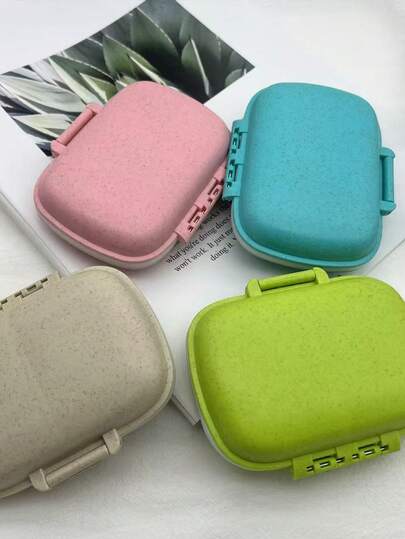 1pc Pill Box, Pill Bag, Pocket Pill Box, Vitamin Dispenser, Fish Oil, Compartment Container Pill Box, Moisture-Proof Pill Storage Box, Portable Travel Pill Box, Medication And Vitamin Compartments, Storage Of Daily Doses, Reusable Pill Bag For 7/28 Days Supply. Detachable Design, Suitable For Earrings, Necklaces, Travel Jewelry Box, Earrings, Bracelets, Rings. Anti-Oxidation, Moisture-Proof, Dust-Proof, Suitable For Desk, Home, Bathroom, Travel, Outdoor Storage.