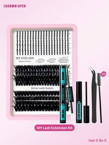 DIY Spiky Lash Clusters D Curl Mixed Length 9–16mm, Wispy Individual Lashes, Natural Volume False Eyelashes - Multicolor - View 8