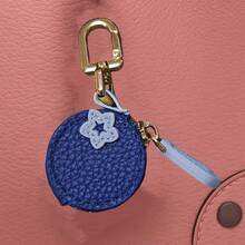 Mini Münzbörse mit Blaubeer-Anhänger, blau, kompatibel mit Airtag, Geschenk für Mädchen oder Frauen, Valentinstag Geschenktasche Anhänger, Schlüsselanhänger Accessoire für Frauen Geldbörse, Mini Geldbörse, Portemonnaie, kleine Geldbörse, Münzbörse - Blau - Übersicht 7