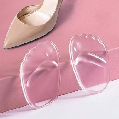 Silicone Forefoot Cushion Pad With Self-Adhesive, Metatarsal Pad For Women, Prevents Foot Pain And Slipping In High Heels, Half Size Shoe Inserts